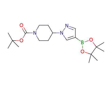 tert-butyl 4-(4-(4,4,5,5-tetramethyl-1,3,2-dioxaborolan-2-yl)-1H-pyrazol-1-yl)piperidine-1-carboxylate